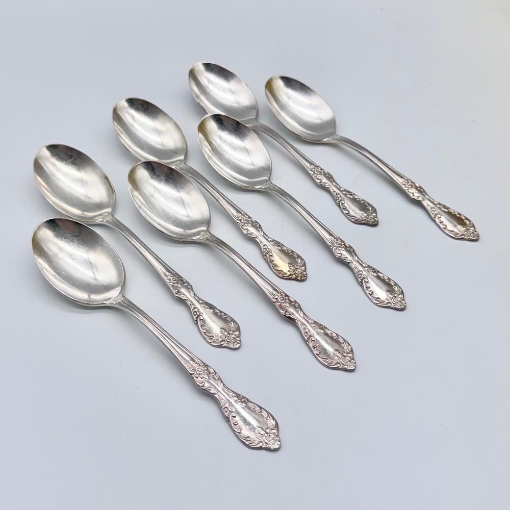 7 Wm Rogers Mfg Co Grand Elegance Silverplate Floral Ornate Flatware